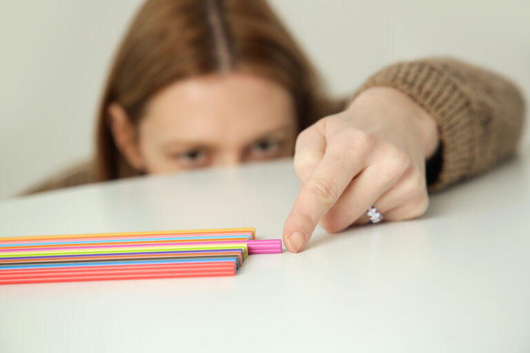 Problem with Perfectionism. Woman suffers from Obsessive Compulsive Disorder, OCD