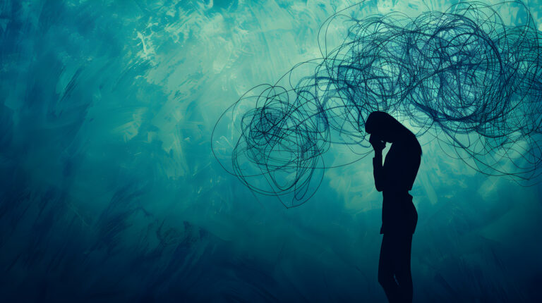 "The Weight of Perfection: Portrait of a Person Struggling with High Standards and Expectations"